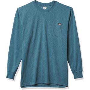 Dickies Men's Big and Tall Long Sleeve Heavyweight Crew Neck (X-Large Tall, Baltic Blue)
