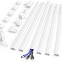 Delamu Cord Hider, Large Cord Covers for 2-3 Wires, Wire Covers for Cords Cable Hider, 94.5in Wire Hiders for TV on Wall, Easy Set up Cable Cover Management Kit, 6X L15.7 W1.0 H0.53in