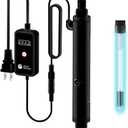 AquarMiracle U - VC Light for Aquarium with Timer, Amphibian in-Line & in-Tank U - V Green Bloom Clean Light, for Aquariums 20-40 Gallons(6W)