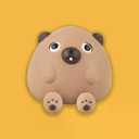 Gift Republic Dog Eye Pop Stress Toy, Brown