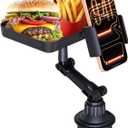 3 in1 Car Cup Holder Expander with 360 Rotation Phone Mount, Multifunctional Car Food Tray for Eating, Drinking, and Phone Mounting, Ideal for Travel, Auto, Trucker & Daily Driving