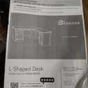 Sauder Palladia L Shaped Desk with Drawers, Office Desk with File Cabinet Storage, Cable Management, Keyboard Tray, in Glacier Oak Finish