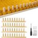 Chunky Blanket Loom Knitting Looms and Boards, Adjustable Size Wooden Loom for Blanket, No Needles Required Hand Knitting Kit for DIY Yarn Craft, Home Decor, Stress Relief, Beginner Friendly (61 In)