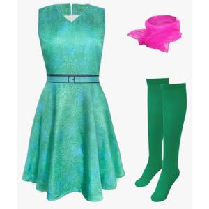 Yellow Green Women Cosplay Costume, Women Dress Cosplay Outfit, Size: XL