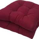 Waterproof Chair Cushions Set of 2 Outdoor,Tufted Thicken Weather and Fade Resistant Kitchen Seat Cushions,Patio Chair Pads for Garden Furniture Sofa Couch (Burgundy)