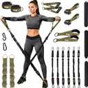 Tube Resistance Bands for Working Out Men and Women - Exercise Bands Resistance Bands Set, Resistance Band Bar, Handles, Ankle Straps, Foot Straps and Door Anchor