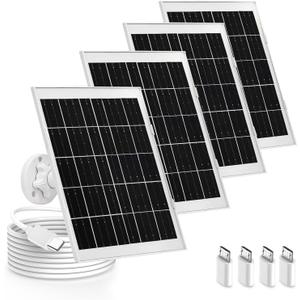 4 Pack 8W Solar Panel Charger Compatible with Arlo Essential Solar Panel Charger (2nd Generation, Arlo Essential Outdoor Camera & Essential Outdoor XL Camera 2nd Generation VMA6600Pro 2K 6th Gen 2025