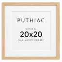 20x20 Oak Wood Picture Frames -20"x20" Poster Frames for Wall, 20x20 Picture Frame, 20 x 20 Picture Frames, 20 x 20 Frames for Wall(1 Pack, Beige)