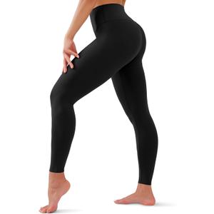 High Waisted Leggings for Women - Tummy Control Yoga Pants for Workout Running Athletic Women's Leggings Plus Size (Black)