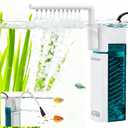 Small Aquarium Filter, Fish Tank Filter, Suitable for 3-10 Gallon Fish Tanks, 3W 80GPH with Two Modes Switching Function.