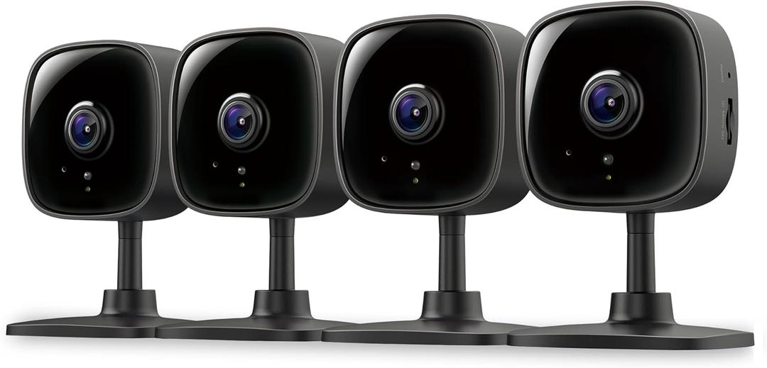 Tapo by TP-Link 1080P Indoor Security Camera for Baby Monitor, Pet Camera w/Motion Detection, 2-Way Audio, Night Vision, Cloud & SD Card Storage, Works w/Alexa & Google Home, Black, C101(4-Pack)