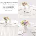 4 Pack 120 Inch White Polyester Round Table Cloth Washable Fabric Table Covers for Wedding Dining Table Buffet Parties Banquet Decor