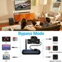 Bluetooth Transmitter Receiver 3-in-1 Bluetooth 5.3 Audio Adapter for 2 Headphones with Bypass Volume Control ON/Off Switch LCD Display 3.5mm Aux/Optical/RCA for Home Stereo TV Speaker PC