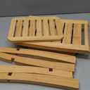 Bamboo Shower Bench Inside Shower Stool with Storage Shelf, Spa Bath Chair for Bathroom, Seat or Organizer for Living Room, Bedroom and Garden - Great for All Ages Elderly (Small, Natural) (Small 16x10x17 Inch)