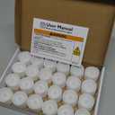 Homemory 24Pcs Flickering Flameless Candle Battery Operated, 200+Hours Fake Electric LED Tea Lights for Votive, Centerpiece Table Decorations, Wedding, Aniversary, Halloween, Christmas (Warm White Glow  White Body)