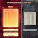 Homemate Heated Blanket Electric Red Throw - 50"x60" Heating Blanket Throw 1/2/4/6/8 Hours Auto-Off 10 Heat Levels Over-Heat Protection Soft Flannel Sherpa ETL Certification 
