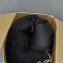 Dog Car Seat for Small Dogs Up to 30 Lbs,Ultra Soft Fabric Fill in Comfy Memory Foam,Happy Pet Ride,2 Safety Dog Leashes,Fully Detachable and Washable,Anti Slip Base (Black/Brown, Small)