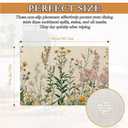 Wildflowers Placemats Set of 6,Floral Vintage Washable Linen Table Mats for Kitchen Dining,Indoor Outdoor Decor,12 x 18 Inches