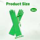 St Patricks Day Gloves, 1 Pair Men's and Women's Long Green Gloves, Breathable Green Gloves Costume for Christmas, Halloween, Saint Patrick's Day Cosplay (Green)