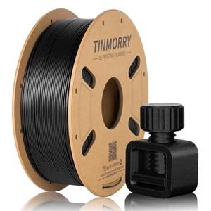 TINMORRY ASA-CF Filament 1.75mm, High Strength & Heat Resistance, Superior Weather & UV Resistance for Outdoor Functional Parts, Compatible with Most Enclosed FDM 3D Printers, 1 KG 1 Spool, Black