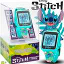 Disney Stitch Kids Smartwatch with Touchscreen, Camera, Games, Timer, Step Counter, Alarm & Calculator Fun Interactive Watch with 10 Faces & Printed Silicone Strap Fits Wrists 5.5" to 8"