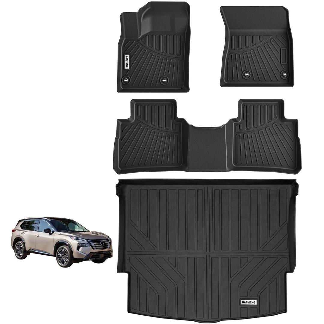YHTAUTO Floor Mat compatible with Nissan Rogue Sport 2017-2023 (Not Fits Rogue or Select), TPE Floor Liners All-Weather Protection Custom Fit, 2nd row only