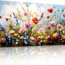 SERIMINO Large Wall Art for Living Room Canvas Prints, Farmhouse Nature Floral Botanical Wall Decor, Colorful Flower Market Modern Home Decor Oil Paintings Bathroom Decor Aesthetic 20"X40"