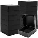 Yihurlm Shipping Boxes, 18 Pack Black Corrugated Cardboard Boxes, Recyclable Small Mailer Boxes for Packaging Small Business Shipping Mailing Gifts(6x6x2 Inch, Black)