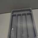 Aujen Silverware Organizer - Expandable Kitchen Drawer Organizer, Adjustable Utensil Organizer, Cutlery Tray for Forks, Knives, Multipurpose Kitchen Organizers and Storage Solution, Grey, Medium