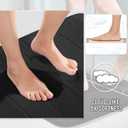 Yimobra Memory Foam Bath Mat, Super Soft Absorbent Bathroom Rug Non Slip, Quick Dry, Machine Washable Floor Carpet for Tub Shower, Home Decor Accessories, 24x17, Black