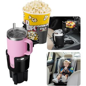 OtterVerz 11 Upgraded Car Cup Holder Expander,2 in 1 Extra Cup Holder for Car, Double Automotive Cup Holder Extender Adapter, Fits Hydro Flask, Yeti, Nalgene, 32/40 oz Large Bottles Drinks Mugs