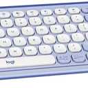 Logitech POP ICON Combo, Bluetooth Keyboard and Mouse Combo, Comfortable Typing, programmable Keys and Buttons, Quiet clicks, Easy-Switch up to 3 Devices - Lilac