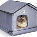 Tailtastic Weatherproof & Insulated Outdoor Cat House - Seamless Base Stays Dry,Easy Assembly, Warm Shelter for Community/Outdoor Cats(Small)