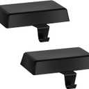 Hxezoc 2 Pack Black Christmas Stocking Holders, Metal Mantel Stocking Hangers, Weighted Metal Hanging Hooks for Christmas Fireplace Mantel Decorations Xmas Holiday Supplies