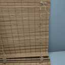Sunbox Cordless Bamboo Roman Shade Blind, Woven Wood Roman Shades, Light Filtering Natural Bamboo Shades for Windows, French Doors, 21" W x 48" H, Caramel Brown