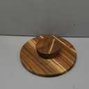 Juvale Round Acacia Wood Cake Stand for Wedding, Wooden Serving Platter for Appetizers and Desserts (12.75 Inches)
