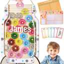 Swooflia Reward Jar Magnetic Star Jar for Kids - Home Donut Custom Star Jar Reward System with Magnetic Chart Classroom, Positive Behavior Potty Training for Girls Boys Incentives