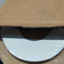 Mayfair Linden Slow Close Toilet Seat, Non Slip Heavy Duty Wood, Easy Install, Elongated, White
