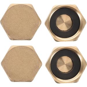4pcs Brass Pipe Cap Female End Caps Pipe Plugs for Plumbing Radiator Valve Covers and Hose Accessories Convenient for Home Use