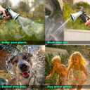 QUOBAS Metal Garden Hose Nozzle, 10 Pattern Heavy Duty Water Nozzle with Leak-Proof Aluminum Construction, Adjustable Garden Sprayer for Watering Plants, Washing Cars, Pet Shower
