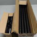 Thyle 4 Pack 36'' Wire Shelving Posts with 50 Clip, Chrome Steel, Black