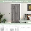 28" Bifold Door Hardware Kit for 2 Doors,Aluminum Sliding Barn Door Hardware Top Mounted for Bathroom, Bedroom, Storeroom, Living Room