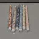 Honoson 6 Pcs Easter Flameless Taper Candles 10.6 Inch Spring Flower Candles Battery Operated LED Candlesticks for Easter Dinner Table Home Party Decor