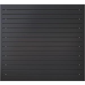 NeatiEase Slatwall Panel Wall Storage Systems, 4 x 4ft Slat Wall Paneling Garage Wall Organizer, Heavy Duty Wall Mounted PVC Wall Rack (Black)