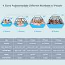 Gorich Beach Tent Sun Shelter for 3/4-5/6-7/8-10 Person with UPF 50 UV Protection, Lightweight & Easy Setup Beach Shade Canopy, Portable Beach Shade Tent Beach Cabana (Silver)