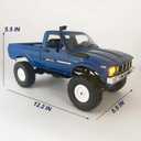 RC Crawler WPL C24 RC Rock Crawler RC Truck 4x4 Off Road RTR, 1/16 Scale Remote Control Truck All Terrain 2.4 Ghz with Proportional Steering LED Lights Hobby Toys Adult