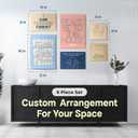 Dandy Decor Christian Wall Art 6 Piece Large Collage | Jesus & Scripture Wall Decor | Christian Wall Decor | Serenity Prayer Boho Art | Bible Verse Wall Canvas | Modern Aesthetic for Your Home & Office | Gift Packaging |