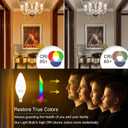 comzler LED Candelabra Bulb, Ceiling Fan Light Bulbs, E12 LED Bulb, 5 Watt 60 Watt Equivalent, Soft White 2700K LED Chandelier Light Bulbs, Candle Bulb Small Base Non-Dimmable, 6 Pack