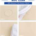 Hiasan Round Tablecloth 40 Inch - Waterproof Stain Resistant Spillproof Polyester Fabric Table Cloth for Dining Room Kitchen Party, Beige