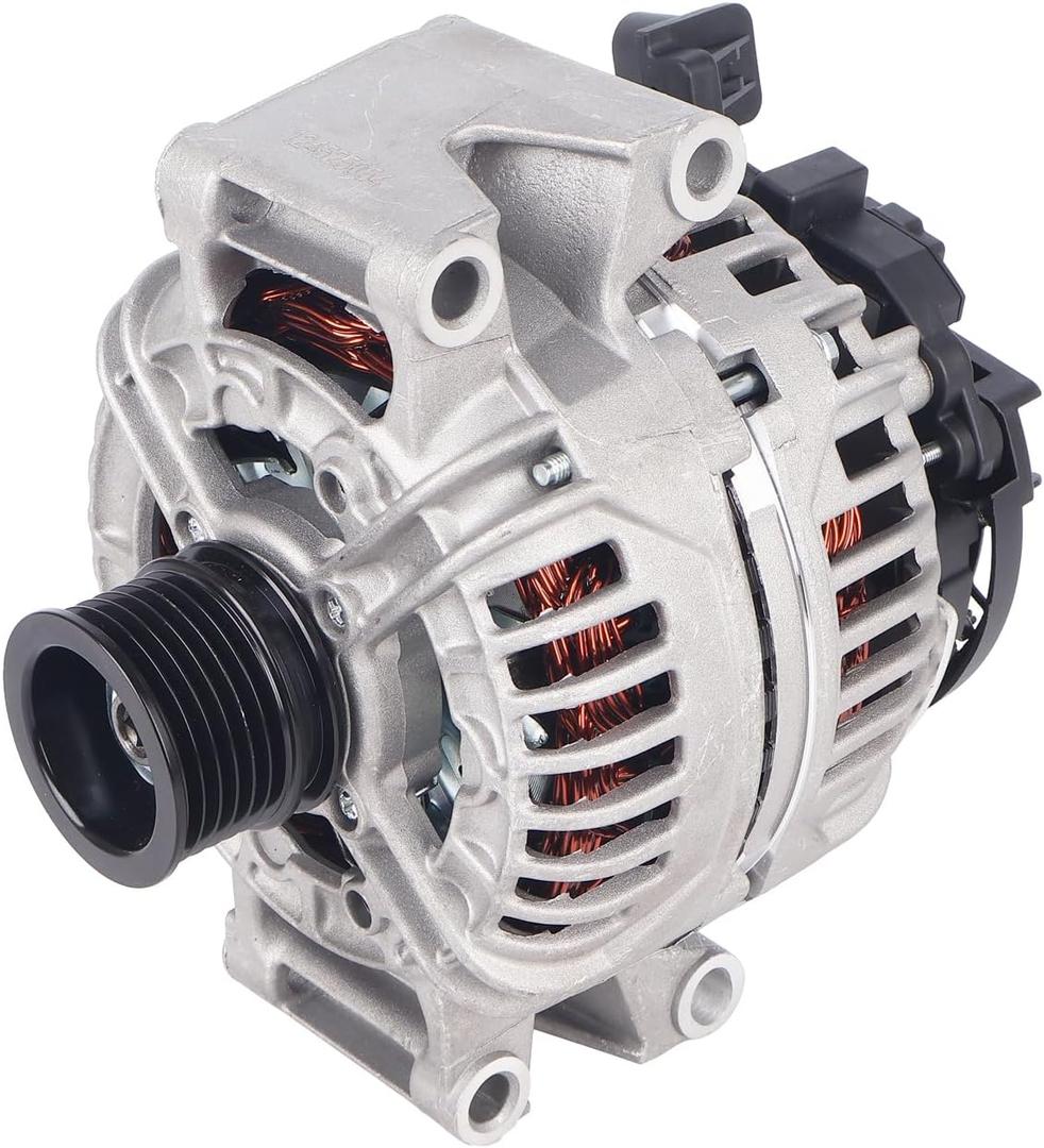 KUSATEC 11215N New Alternator Compatible with 2005-2011 Mercedes-Benz C230 C250 C280 C300 C350 CLK350 E350 SLK280 SLK300 SLK350 2.5L 3.0L 3.5L V6; 12V 150A CW OE 0124525054